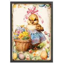 Load image into Gallery viewer, Retro Poster-Easter Egg Chick - 40*60CM 11CT Stamped Cross Stitch
