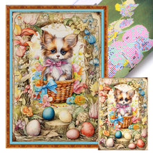 Load image into Gallery viewer, Retro Poster-Easter Egg Puppy - 40*60CM 11CT Stamped Cross Stitch
