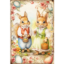 Load image into Gallery viewer, Retro Poster - Easter Egg Squirrel - 40*60CM 11CT Stamped Cross Stitch
