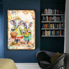 Load image into Gallery viewer, Retro Poster-Easter Egg Elephant - 40*60CM 11CT Stamped Cross Stitch
