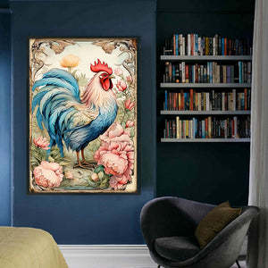 Retro Poster - Rooster - 40*60CM 11CT Stamped Cross Stitch