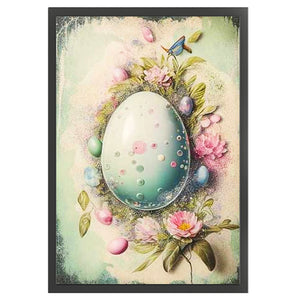 Retro Poster-Flowers, Easter Eggs And Birds - 40*60CM 11CT Stamped Cross Stitch