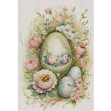 Load image into Gallery viewer, Retro Poster-Flowers And Easter Eggs - 40*60CM 11CT Stamped Cross Stitch
