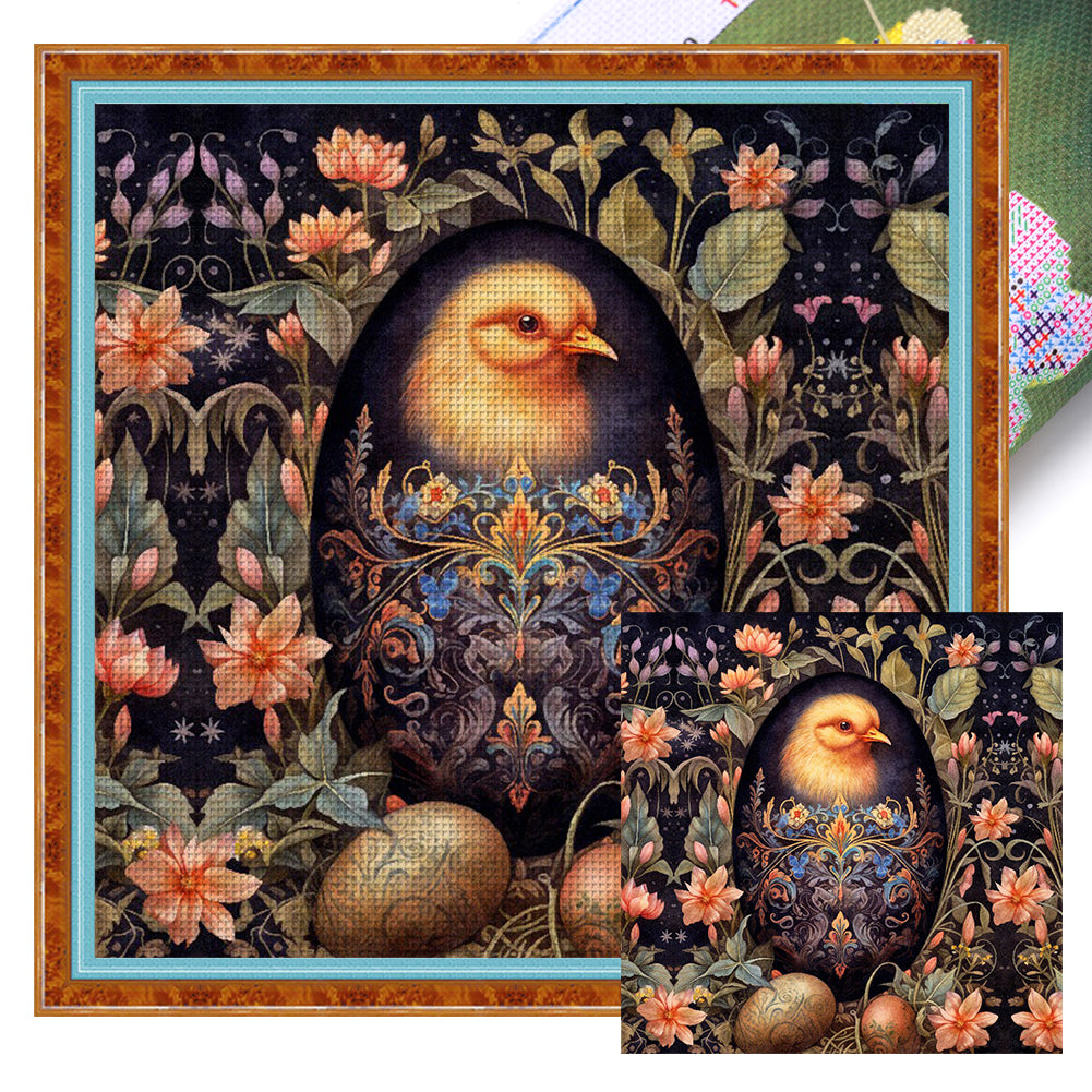 Easter Chick - 45*45CM 11CT Stamped Cross Stitch