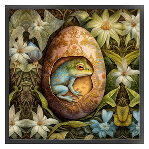 Easter Frog - 45*45CM 11CT Stamped Cross Stitch