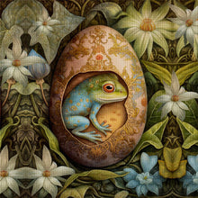 Load image into Gallery viewer, Easter Frog - 45*45CM 11CT Stamped Cross Stitch
