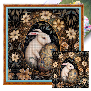 Easter Bunny - 45*45CM 11CT Stamped Cross Stitch