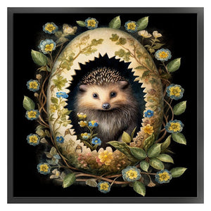 Easter Hedgehog - 45*45CM 11CT Stamped Cross Stitch