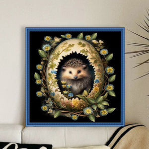 Easter Hedgehog - 45*45CM 11CT Stamped Cross Stitch