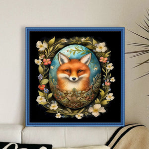 Easter Fox - 45*45CM 11CT Stamped Cross Stitch