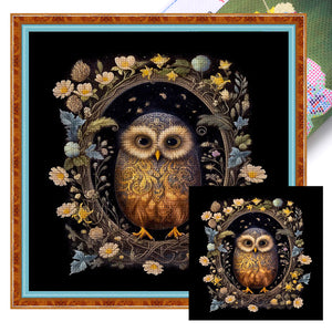 Easter Owl - 45*45CM 11CT Stamped Cross Stitch