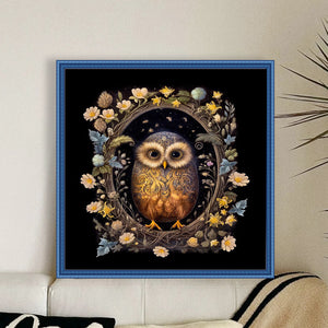 Easter Owl - 45*45CM 11CT Stamped Cross Stitch