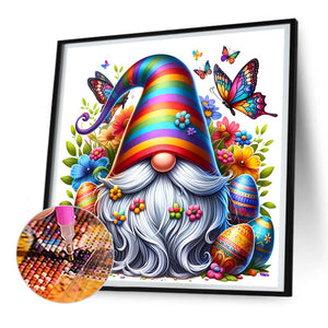 Colorful Gnomes And Easter Eggs 30*30CM(Canvas) Full Round Drill Diamond Painting