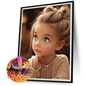 Little Girl 30*40CM(Picture) Full Square Drill Diamond Painting