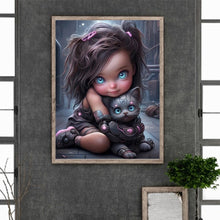 Load image into Gallery viewer, Punk Little Girl 30*40CM(Canvas) Full Round Drill Diamond Painting
