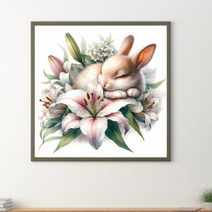 Budding Rabbit 30*30CM(Canvas) Full Round Drill Diamond Painting