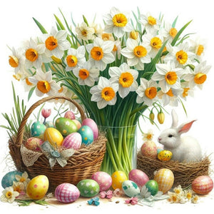 Easter Egg Bouquet 30*30CM(Canvas) Full Round Drill Diamond Painting