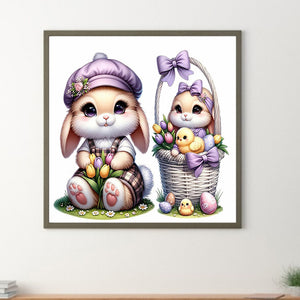 Cartoon Bunny 30*30CM(Canvas) Full Round Drill Diamond Painting