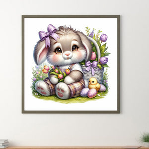 Cartoon Bunny 30*30CM(Canvas) Full Round Drill Diamond Painting