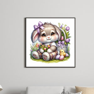 Cartoon Bunny 30*30CM(Canvas) Full Round Drill Diamond Painting