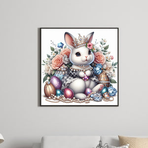 Jewelry Bunny 30*30CM(Canvas) Full Round Drill Diamond Painting