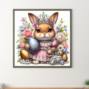 Jewelry Bunny 30*30CM(Canvas) Full Round Drill Diamond Painting