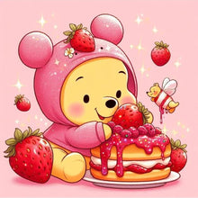 Load image into Gallery viewer, Winnie The Pooh And Strawberries 30*30CM(Canvas) Full Round Drill Diamond Painting
