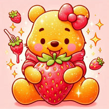 Load image into Gallery viewer, Winnie The Pooh And Strawberries 30*30CM(Canvas) Full Round Drill Diamond Painting
