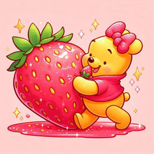 Load image into Gallery viewer, Winnie The Pooh And Strawberries 30*30CM(Canvas) Full Round Drill Diamond Painting
