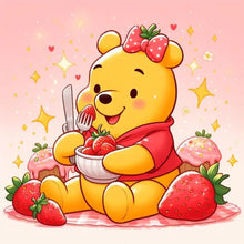 Load image into Gallery viewer, Winnie The Pooh And Strawberries 30*30CM(Canvas) Full Round Drill Diamond Painting
