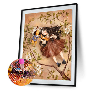 Girl 30*40CM(Canvas) Full Round Drill Diamond Painting