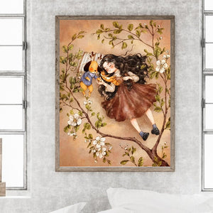 Girl 30*40CM(Canvas) Full Round Drill Diamond Painting