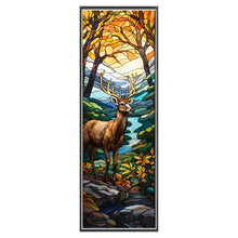 Load image into Gallery viewer, Glass Painting-Deer In The Forest - 30*80CM 11CT Stamped Cross Stitch
