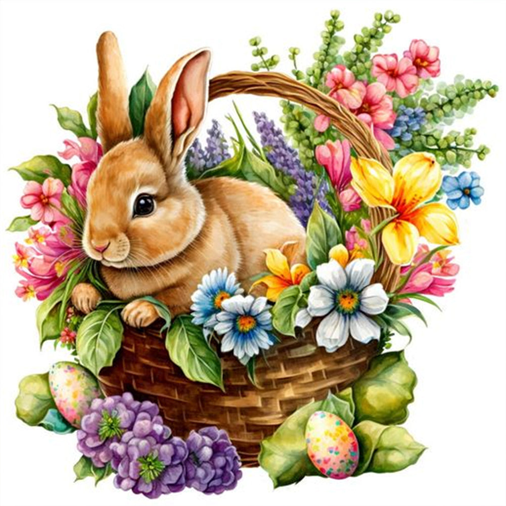 Easter Bunny 30*30CM(Canvas) Full Round Drill Diamond Painting