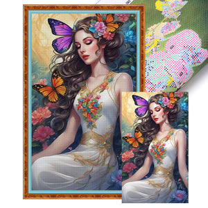 Butterfly Beauty - 40*65CM 11CT Stamped Cross Stitch