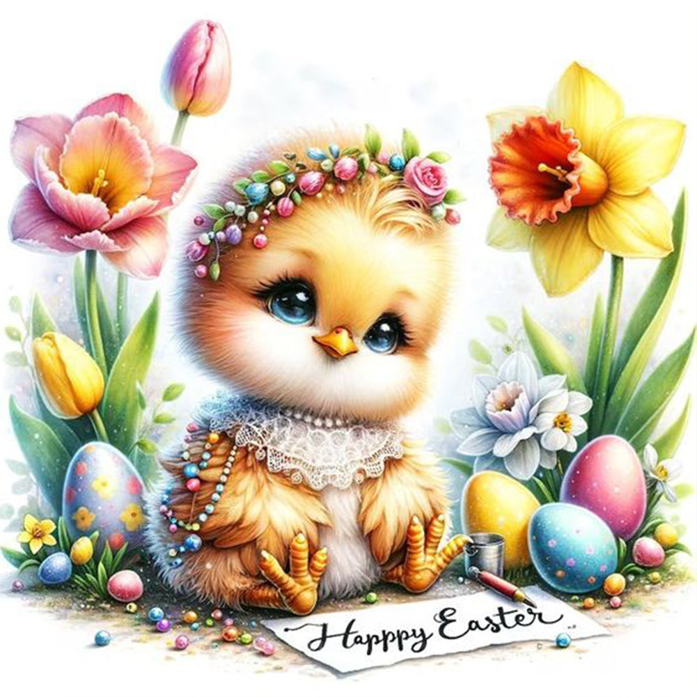 Easter Chick 30*30CM(Canvas) Full Round Drill Diamond Painting