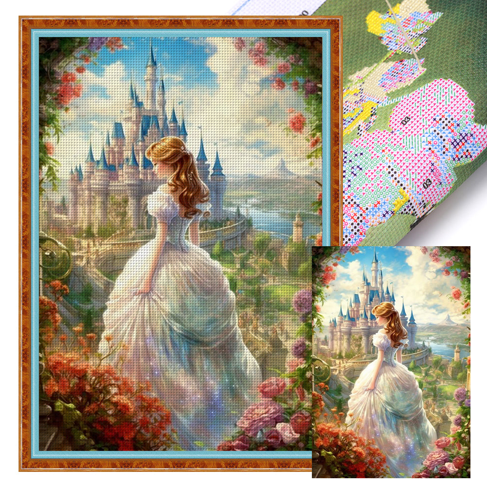 Princess In The Garden - 40*60CM 16CT Stamped Cross Stitch