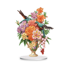 Load image into Gallery viewer, Acrylic Bird Flower Vase Desktop Diamond Painting Art Kits for Home Office Decor
