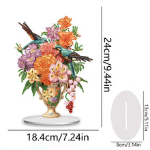 Load image into Gallery viewer, Acrylic Bird Flower Vase Desktop Diamond Painting Art Kits for Home Office Decor
