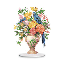 Load image into Gallery viewer, Acrylic Bird Flower Vase Desktop Diamond Painting Art Kits for Home Office Decor
