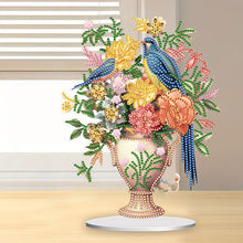 Load image into Gallery viewer, Acrylic Bird Flower Vase Desktop Diamond Painting Art Kits for Home Office Decor
