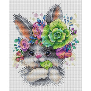 Charming Bunny - 20*25CM 14CT Stamped Cross Stitch