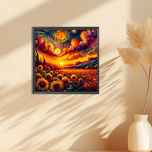 Load image into Gallery viewer, A Sea Of Sunflowers In Van Gogh&#39;S Eyes 30*30CM(Canvas) Full Round Drill Diamond Painting
