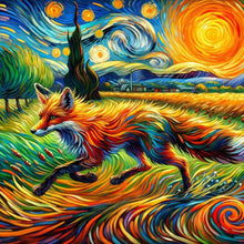 Load image into Gallery viewer, The Running Fox In Van Gogh&#39;S Eyes 30*30CM(Canvas) Full Round Drill Diamond Painting
