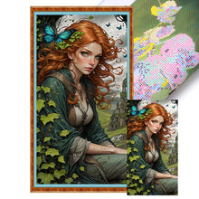 Load image into Gallery viewer, Classical Girl - 40*75CM 11CT Stamped Cross Stitch

