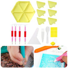 Load image into Gallery viewer, Diamond Painting Tool Accessory Tray Kit with Brush Spoon Pen Glue Clay (Set 1)
