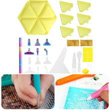 Load image into Gallery viewer, Diamond Painting Tool Accessory Tray Kit with Brush Spoon Glue Clays (Set 3)
