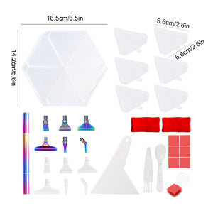 Diamond Painting Tool Accessory Tray Kit with Brush Spoon Glue Clays (Set 3)