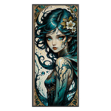 Load image into Gallery viewer, Green Hair Girl - 40*90CM 11CT Stamped Cross Stitch
