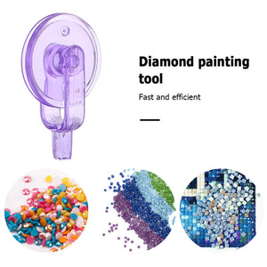 5 Pcs Diamond Paintng Art Wheel with 2Pcs Diamond Painting Glue Clay (Purple)